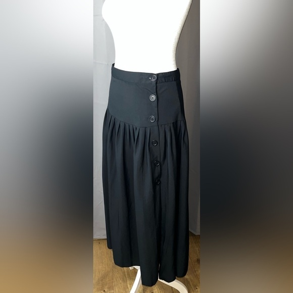 ASOS Dresses & Skirts - ASOS Black Midi Length Side Buttons Women’s Skirt Size 6